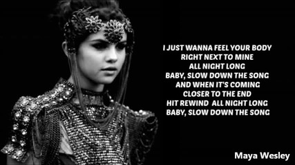 Selena Gomez - Slow Down (lyrics) (album Stars Dance)