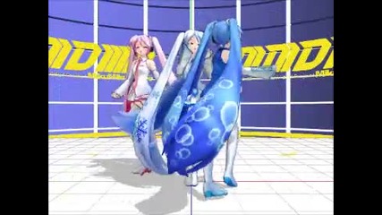Mmd Bakunyumorion - Hana Miku, Umi Miku, and Yuki Miku + Dow 