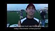 Фенове на Бербатов на тренировка на Манчестър Юнайтед