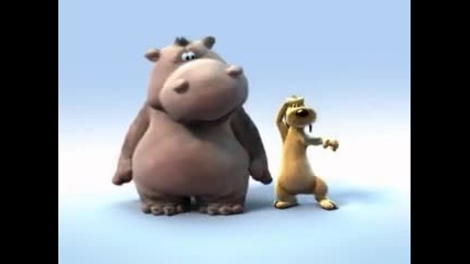 Анимация - Хипопотам и Куче пеят - Vbox7