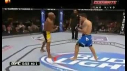 Anderson Silva vs Chris Weidman (knockout) 1m18s of second round. Full fight