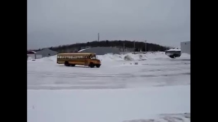 Drift with school bus