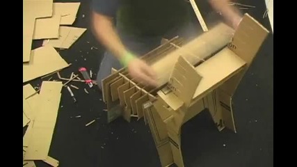 Как се прави картонен стол? 