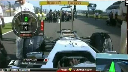Формула1 - Г П на Япония - Onboard 2012 - Част 1 [ 3 ]