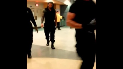 The Shield backstage in Alantic city live event
