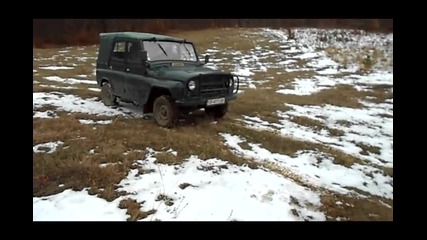 Uaz Troyan in the forest