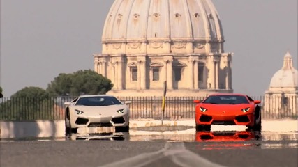 Lamborghini Aventador по улиците на Рим