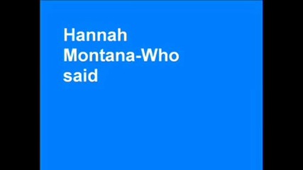 who said