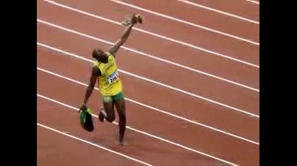 Usain Bolt Wins Beijing 2008 100m New Wr