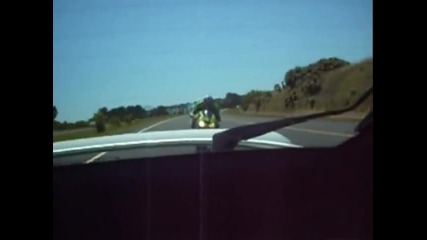 (гонка) 2004 Kawasaki Zx10r vs Porche 911 Turbo