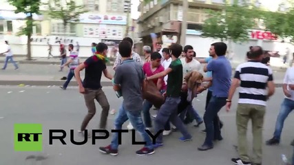 Turkey: Injured carried from site of blast at Kurdish opposition party rally