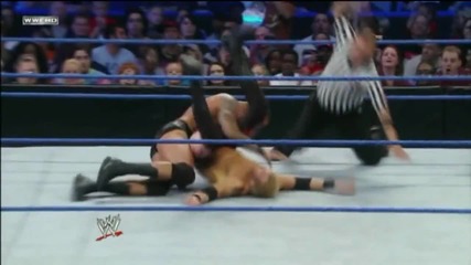 Corner Lift into School Boy Roll Up - Randy Orton