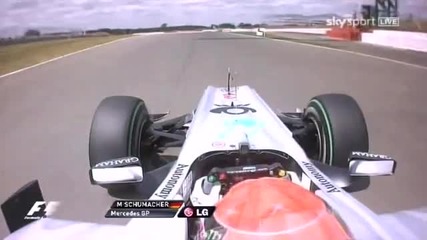 schumacher onboard silverstone 2010
