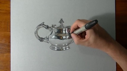 Реалистична рисунка на чайник!