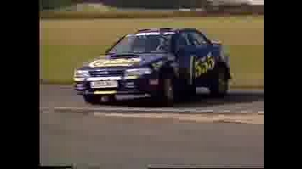 Colin Mcrae in Subaru Impreza 555 rally car