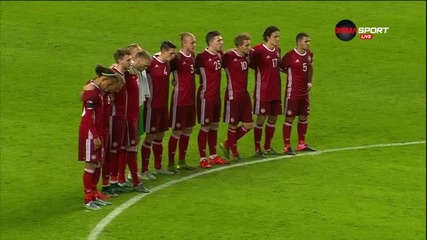 Минута мълчание в памет на жертвите при атентата в Париж преди Дания - Швеция