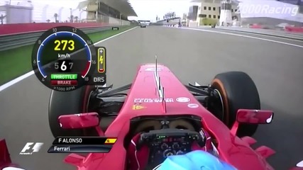 F1 Гран при на Бахрейн 2013 - битката на Alonso с Perez и последните обиколки от състезанието [hd]