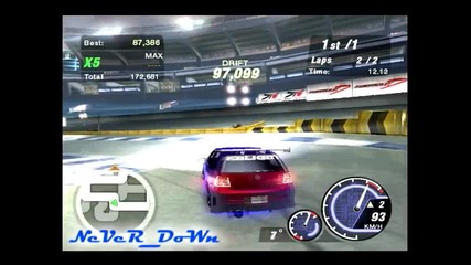 My firs gameplay in the nfsu2 drifting