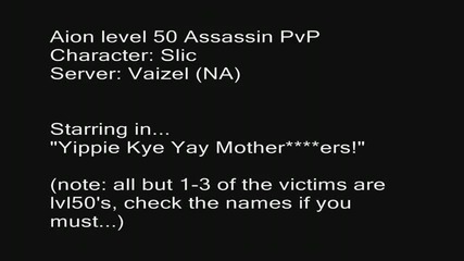 Aion Pvp level 50 Assassin - Yippie Kye Yay