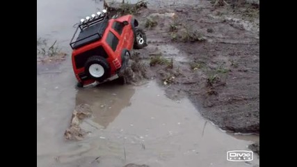 Pajero in the River Mud