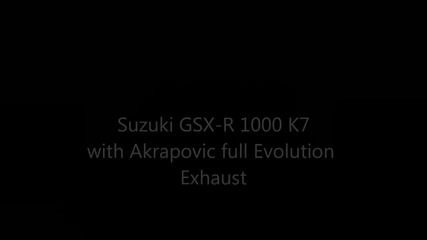 Suzuki Gsx-r 1000 K7 0-300 kmh Hd