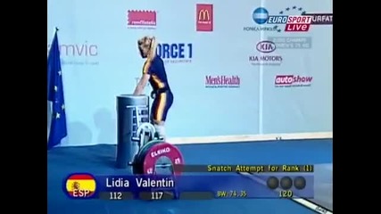 Weightlifting European Championships 2009 Women 75 kg Lidia Valentin 