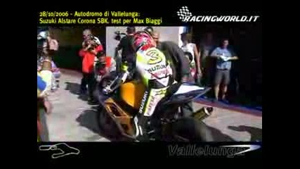 Max Biaggi Тества Suzuki Sbk