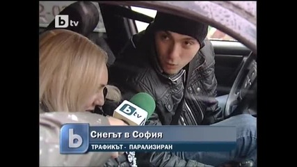 Снегът Отново Блокира София и Страната - btv Новините 05.01.2010 г