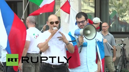 Italy: Pro-Russian, anti-sanctions demo held in Bologna