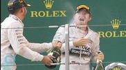 Lewis Hamilton Slammed for Spraying Champagne in Face of Hostess