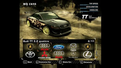 nfs most wanted my cars