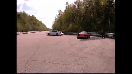Dragtimes.info Mercedes Cl600 vs Audi R8 