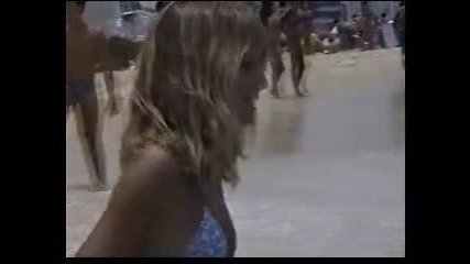 blond in polka-dot bikini Copacabana