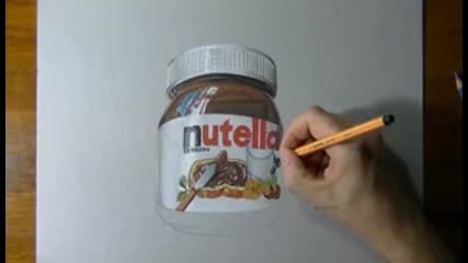 Реалистично рисуване на Nutella