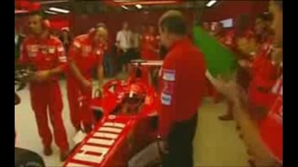 Последната обиколка на Михаел Шумахер с ферари 