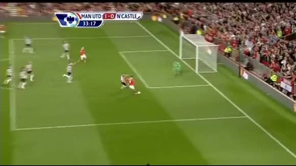 Гола на Бербатов (само звук от Олд Трафорд) - Manchester United - Newcastle United 1 - 0 (3 - 0) 