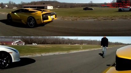 Nissan R35 Gt - R срущу Lamborghini Murcielago 