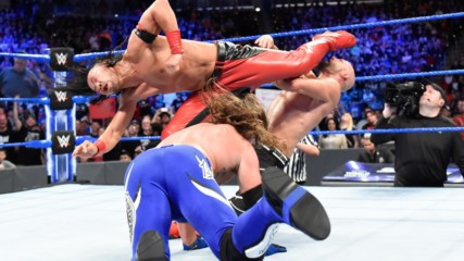 AJ Styles & Gallows & Anderson vs. Shinsuke Nakamura & Rusev Day: SmackDown LIVE, 24 April, 2018