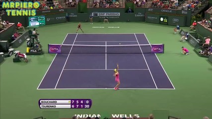 Eugenie Bouchard vs Lesia Tsurenko Indian Wells 2015 Highlights