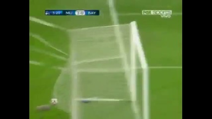 Manchester United - Bayern Munich 07.04.2010 Гола на Gibson 