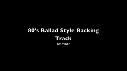80's Ballad Style Backing Track - G# minor