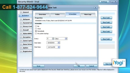 Schedule an automated scan on your Windows® Vista-based Pc using Pc Tools® Security Shield 2010