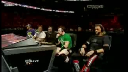 Randy Orton Rko against Wade Barret, Darren Young, Edge & Sheamus!
