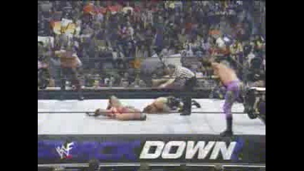 Edge & Rob Van Dam vs. Kurt Angle & Chris Jericho - Wwf Smackdown 03.01.2002 