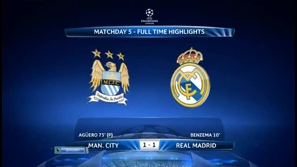 Chamions League 21.11.2012 Manchester City vs Real Madrid 1-1