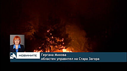 Областният управител на Стара Загора: До края на деня пожарът ще бъде потушен