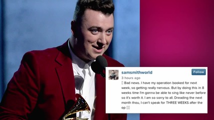 Sam Smith Cancels More Tour Dates With Pending Vocal Cord Surgery