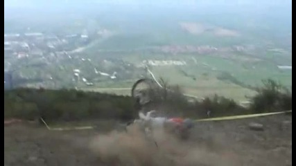 Dh qualifying session crash at Sopot 