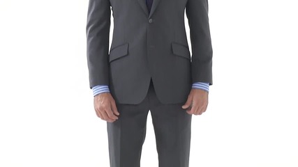 Stylish Tailored Mid-grey Wool Suit