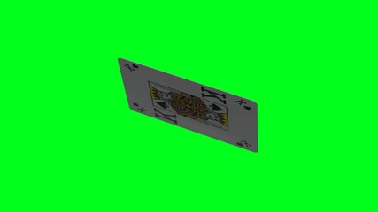 playing card in green screen